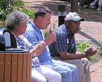 taking a lunch break